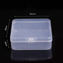 Mini Translucent Storage Box Rectangular Dustproof Jewelry Case Container
