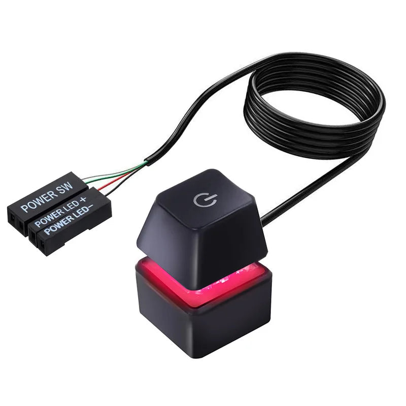 Desktop Computer Power Switch RGB Backlight Mechanical Key Button