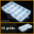 Plastic Organizer Box Clear Compartment Storage For Jewelry Tools
