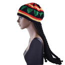 Mens Rasta Hat With Dreadlocks Wig Black Costume Accessory