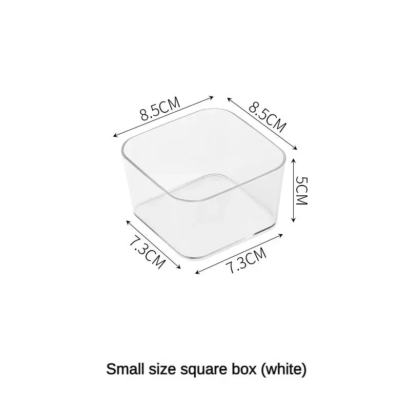 Transparent Storage Box Organizer Plastic Desk Drawer Jewelry Makeup Container