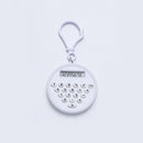 Mini Calculator Pendant Small Round Silent Button Portable Keychain