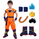Goku Cosplay Costume Full Set Vest Belt Wristbands For Kids Adults