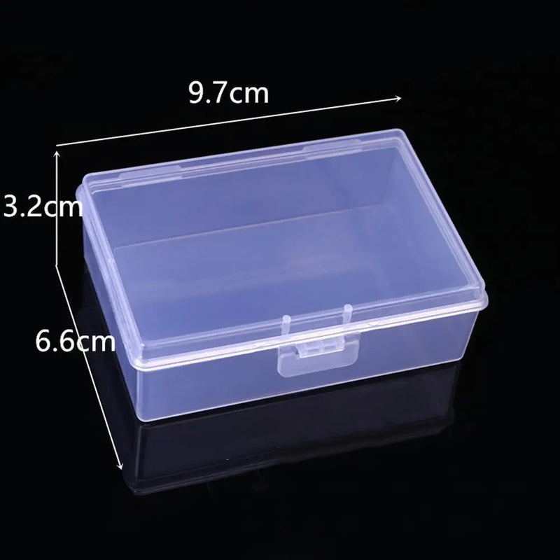 Mini Translucent Storage Box Rectangular Dustproof Jewelry Case Container