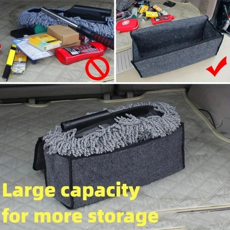 Car Trunk Organizer Foldable Felt Storage Box Portable Vehicle Container