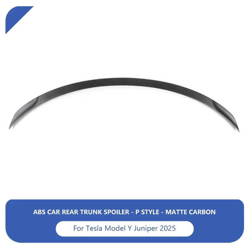 Tesla Model Y Rear Spoiler Carbon Fiber ABS Trunk Wing Lip
