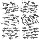 WWII Military Building Blocks Toy Soldier Figure With Machine Gun Mortar