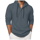 Men's Cotton Hoodie Long Sleeve Casual Oversized Loose Fit Shirt