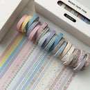 20Pcs Vintage Masking Tape Set 7mmx3m Scrapbooking Art Supplies