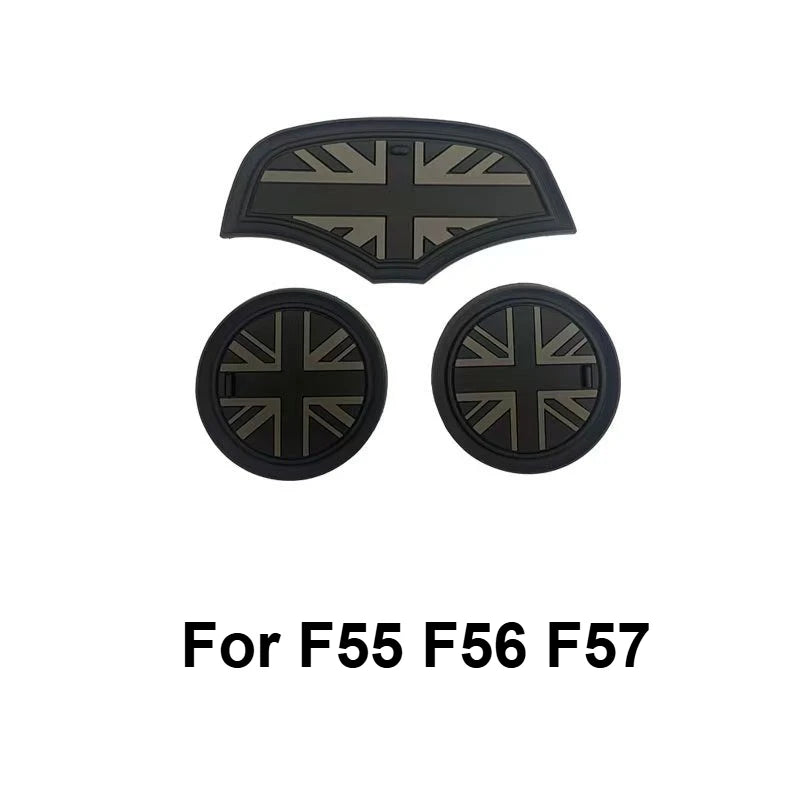 Mini Cooper Silicone Cup Holder Mat Set Non-Slip Interior Accessories
