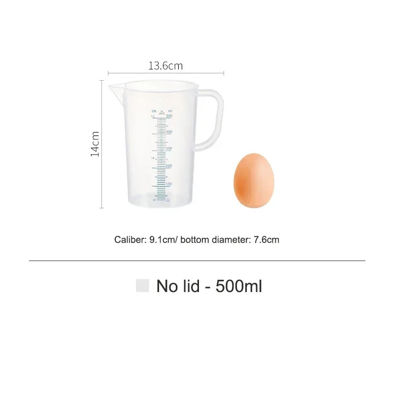 SHIMOYAMA Plastic Measuring Cup Transparent Liquid Measuring Jug Container