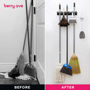 Wall Mounted Mop Holder 5 Position Broom Hanger Kitchen Storage Organizer