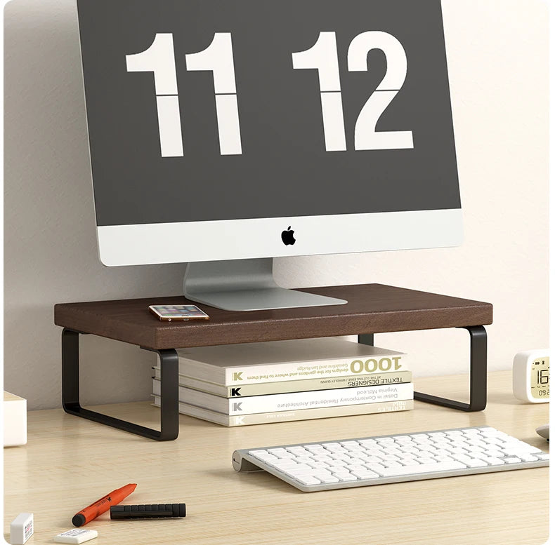 Monitor Raised Shelf Adjustable Laptop Stand Desktop Organizer Rack Holder