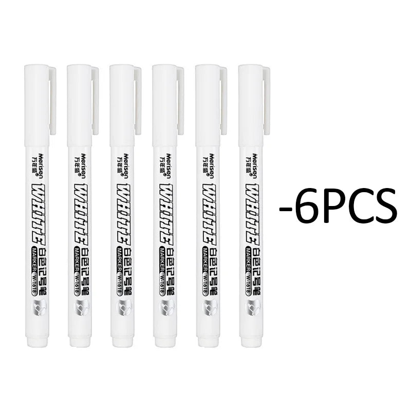 White Paint Pen 1.0mm Waterproof Permanent Paint Marker For Art