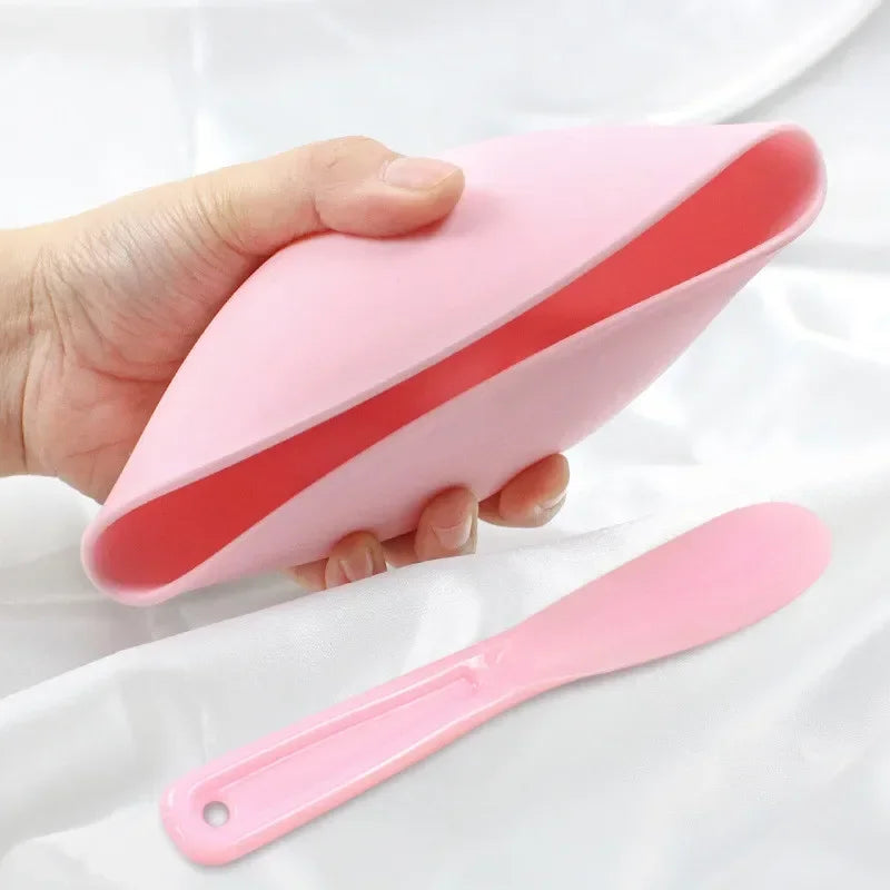 Silicone Face Mask Mixing Bowl Set With Brush Spatula And Spoon