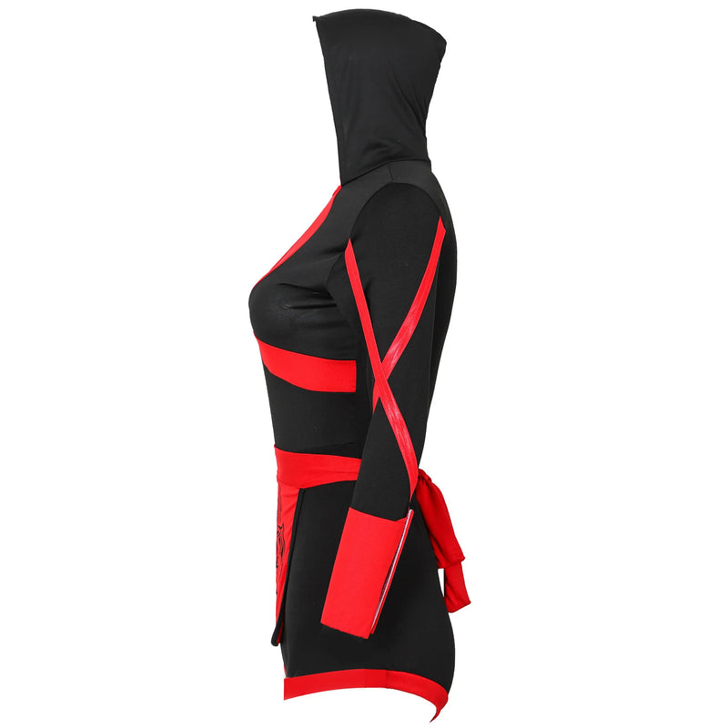 Women Ninja Costume One-piece Anime Samurai Cosplay Jumpsuit Uniform