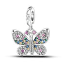 925 Silver Charm Pendant Animal Firefly Butterfly Dragonfly Beads