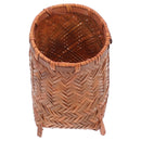 Wooden Pen Holder Bamboo Desk Organizer Brown Desktop Container