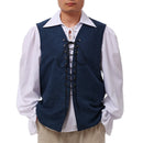Pirate Vest For Men Medieval Renaissance Lace-up Reversible Waistcoat