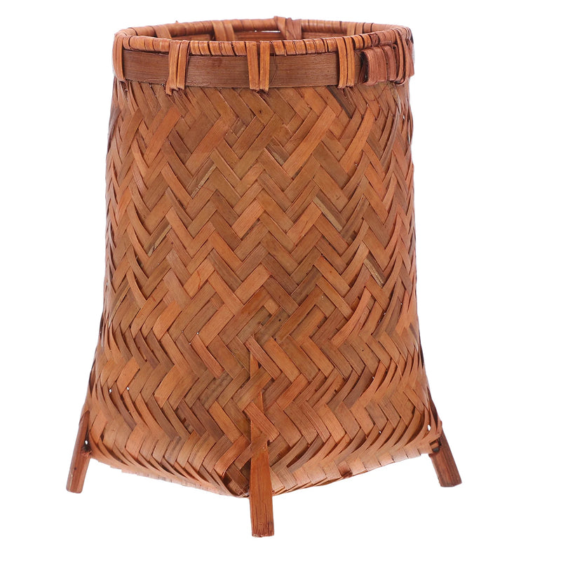 Wooden Pen Holder Bamboo Desk Organizer Brown Desktop Container