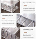 Transparent Plastic Cable Storage Box With Divided Grid Organizer