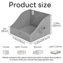 Trapezoid Storage Bin Fabric Closet Organizer With Handles Grey Small 3-Pack