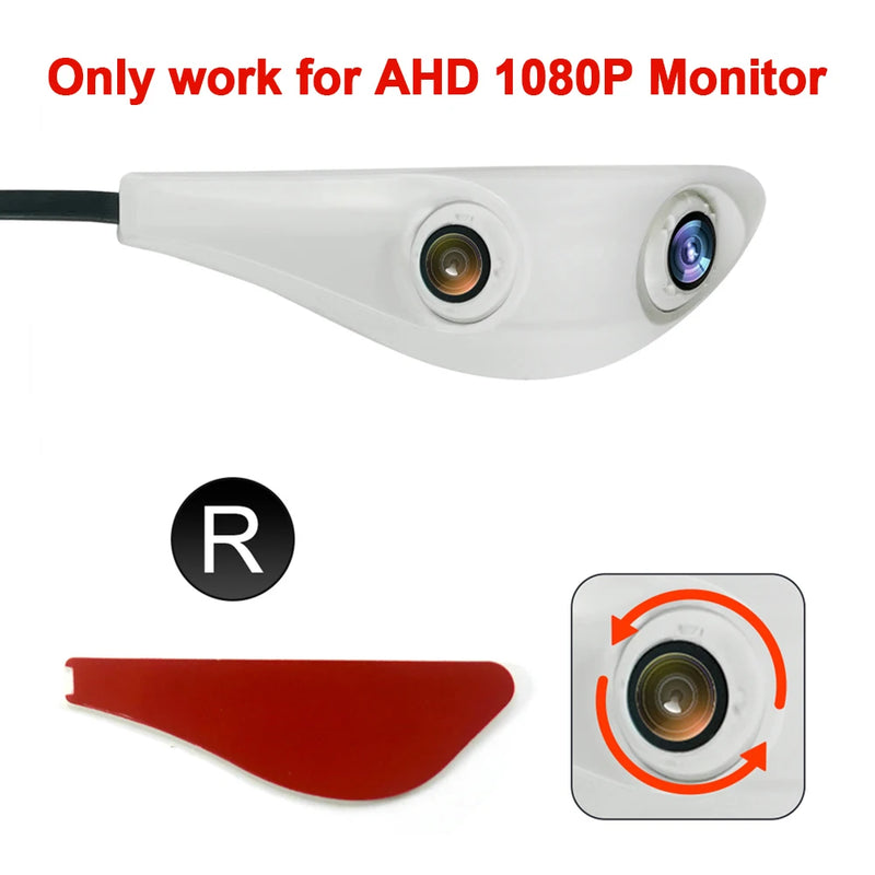 Carsanbo Car Side View Camera Dual Lens 1080P Rotatable Sedan