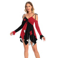 Harley Quinn Costume Dress Sleeveless Clown Style Party Dress