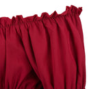 Women's Pirate Blouse Medieval Off Shoulder Peasant Shirt Corset