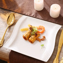 MALACASA Flora 18-Piece Porcelain Coffee Cup And Saucer Set White