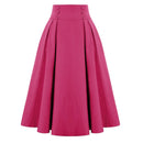 Tulle Skirt Women High Waist Pleated A Line With Pockets