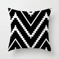 Black And White Geometric Cushion Cover Cube Letter Print Sofa Pillow