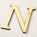 Golden Mirror Acrylic Wall Sticker Large 20cm DIY English Letters Decor