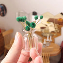 Dollhouse Miniatures Glass Vase Small Flower Pot Home Decoration