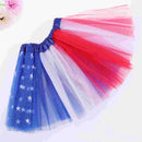 American Flag Tutu Skirt For Girls Patriotic Summer Dress Kids