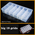 Plastic Organizer Box Clear Compartment Storage For Jewelry Tools
