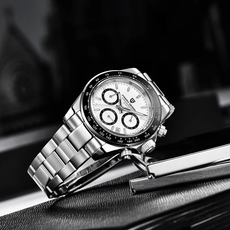 PAGANI DESIGN Men's Luxury Quartz Watch Chronograph Waterproof VK63