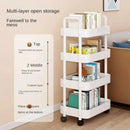 Multi-Layer Storage Rack Mobile Trolley For Kitchen Bedroom Bathroom Snacks