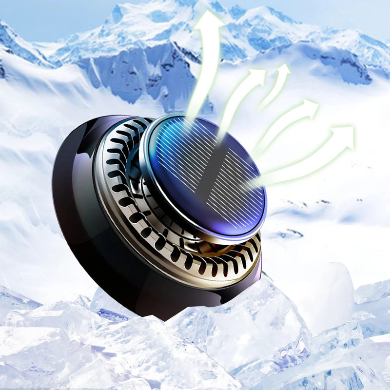 Solar Car Air Freshener Rotating Aromatherapy Deodorizer Ornament