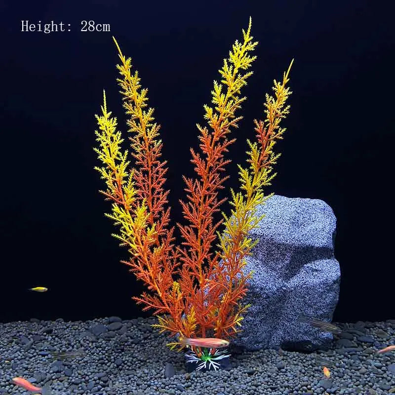 Artificial Aquarium Plants Green Plastic Underwater Fish Tank Decor