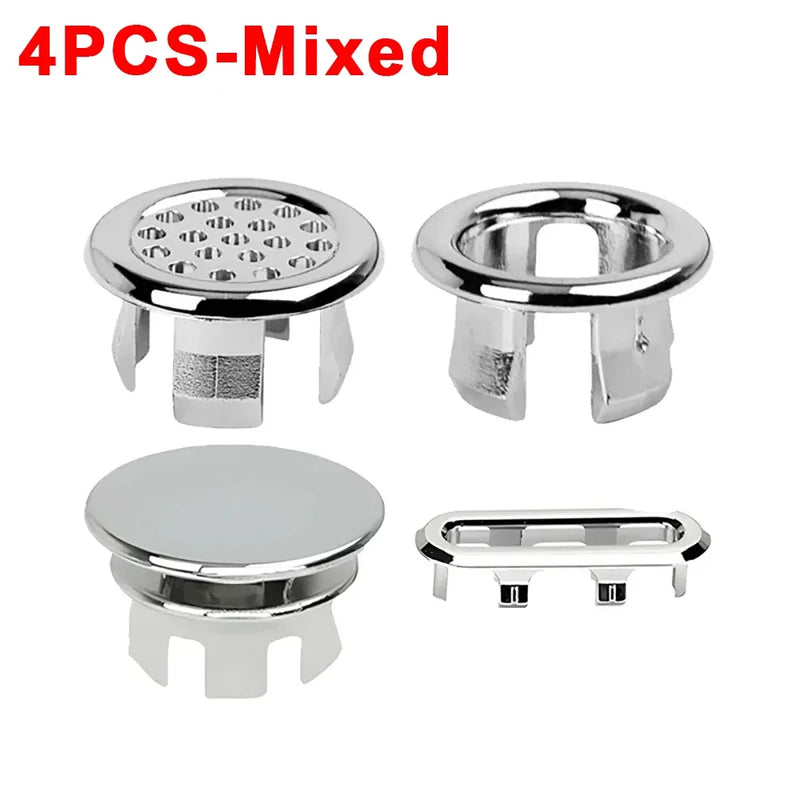 Sink Overflow Ring Cover Bathroom Basin Round Plastic Replacement