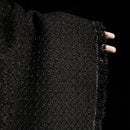Black Tweed Fabric Thick Wool Texture For Coat Dress Sewing