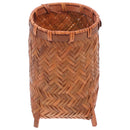 Wooden Pen Holder Bamboo Desk Organizer Brown Desktop Container