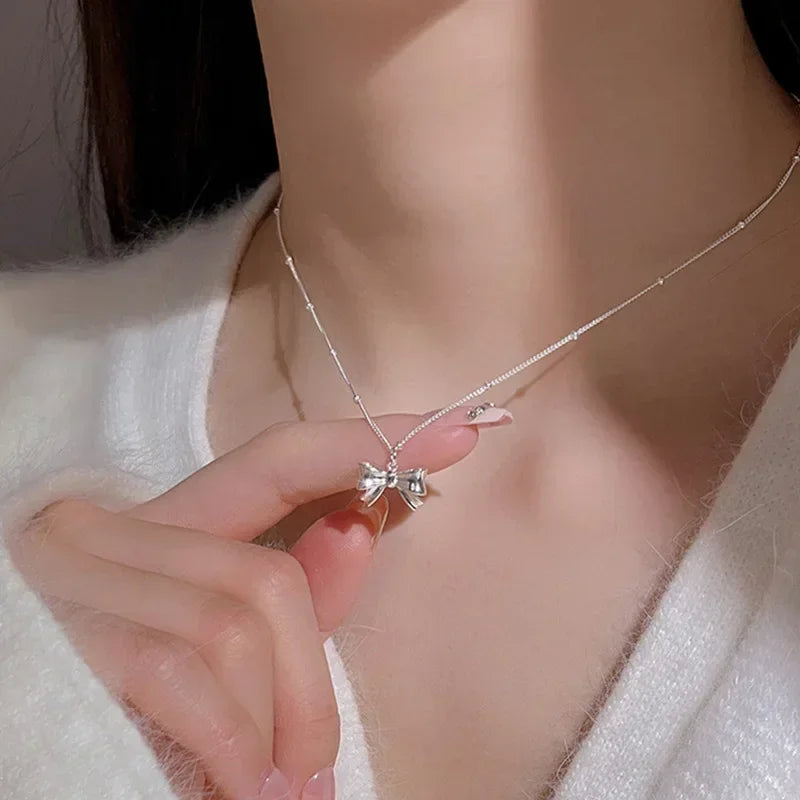 Women's Pearl Necklace Gold Beads Double Layer Chain Choker