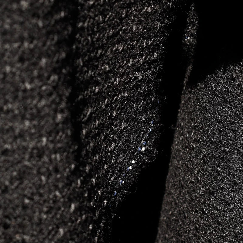 Black Tweed Fabric Thick Wool Texture For Coat Dress Sewing