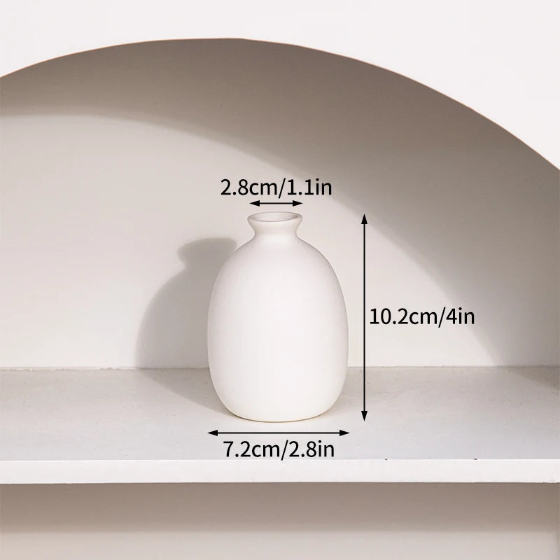 Ceramic Vase White Nordic Flower Pot Decorative Home Decor