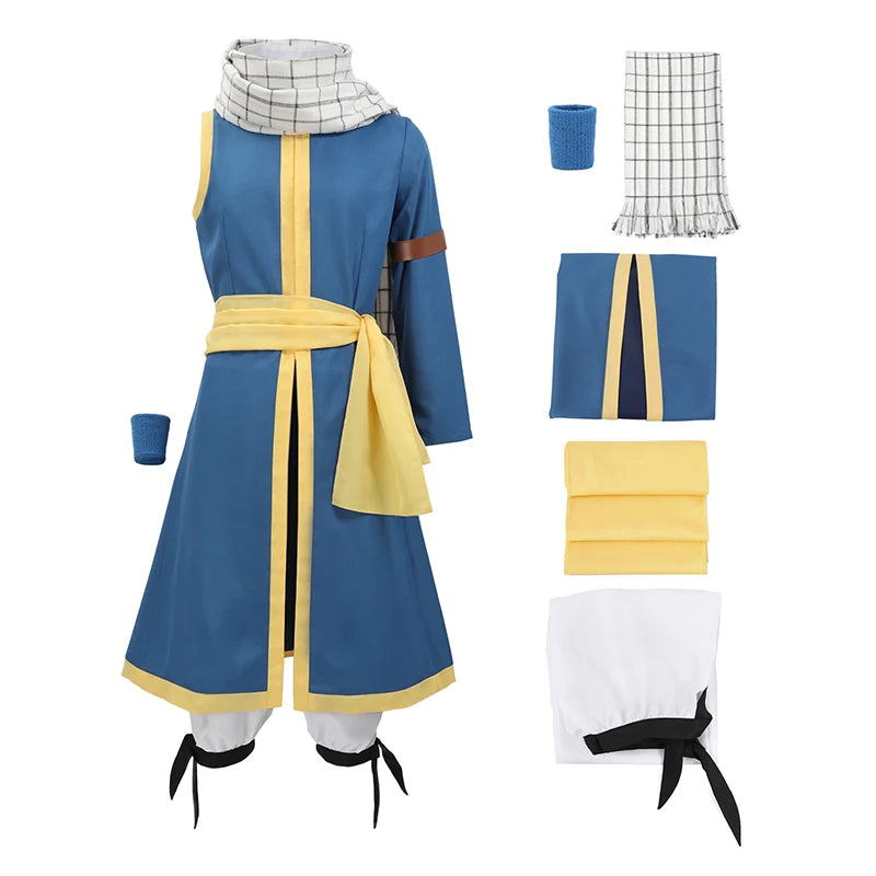 Men's Cosplay Costume Full Set With Scarf And Wrister For Halloween