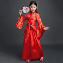Girls Kimono Dress Traditional Chinese Japanese Style For Dance And Chorus