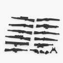 WWII Military Building Blocks Toy Soldier Figure With Machine Gun Mortar