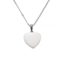 Women's Stainless Steel Heart Pendant Necklace Elegant Simple Chain Jewelry